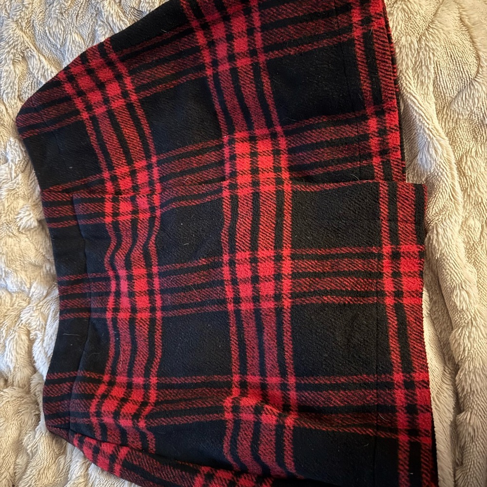 Plaid Skirt in Red and Black